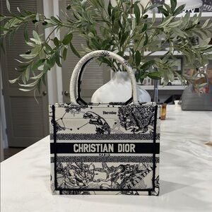 Christian Dior Black and White Tote Bag